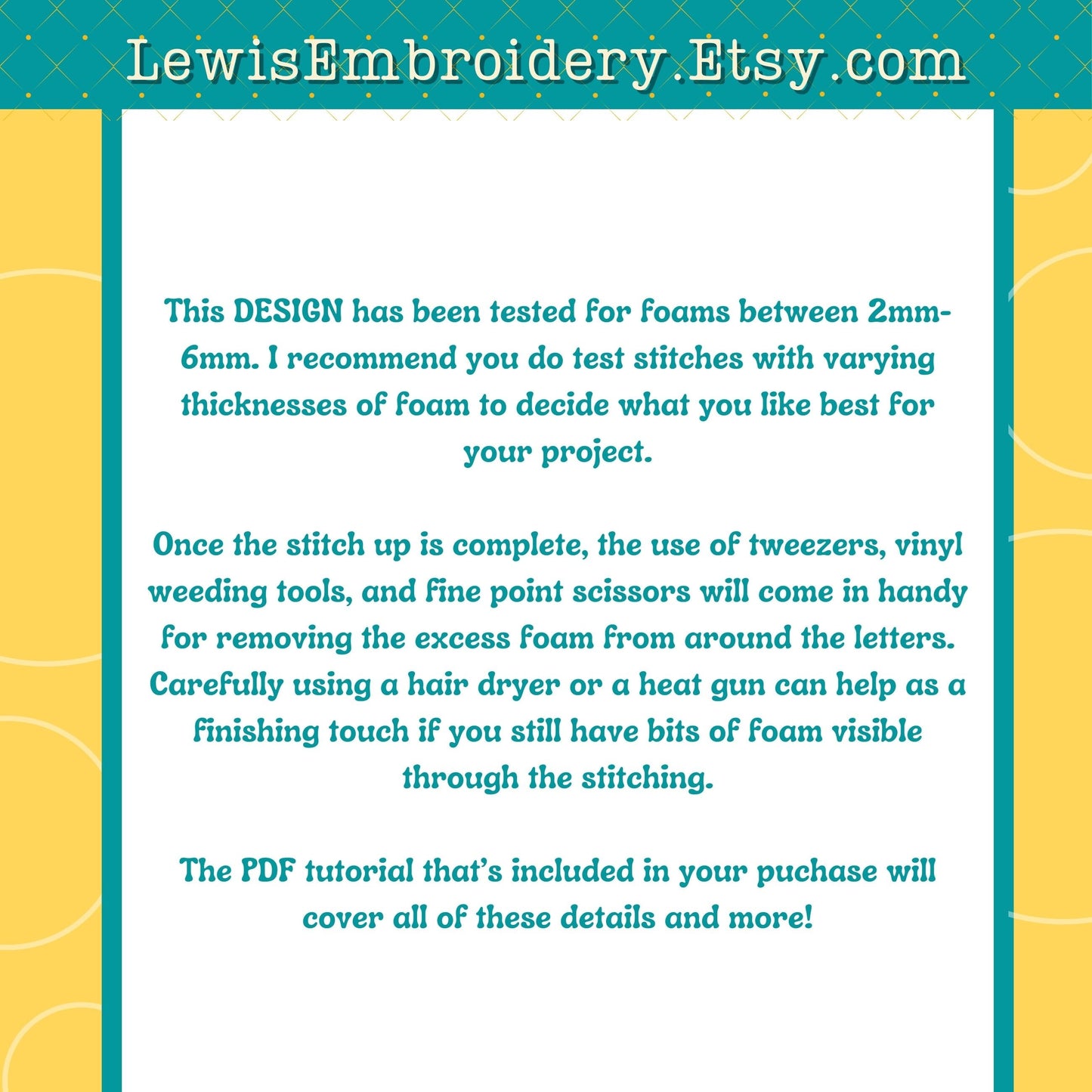 3D Puff, Smiley Face, Machine Embroidery Design - (PDF Tutorial Included)