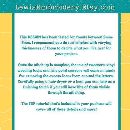 3D Puff, Smiley Face, Machine Embroidery Design - (PDF Tutorial Included)