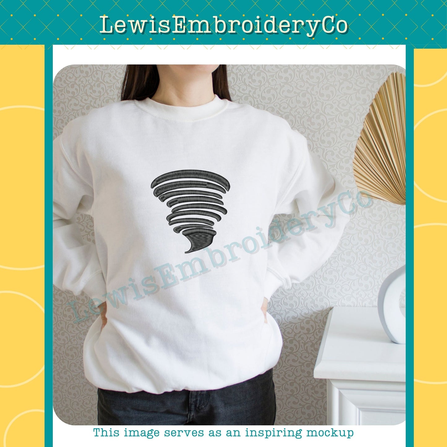 3D Puff, Tornado, Machine Embroidery Design - (PDF Tutorial Included)