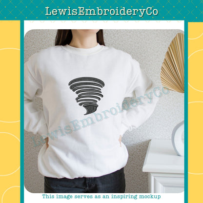 3D Puff, Tornado, Machine Embroidery Design - (PDF Tutorial Included)