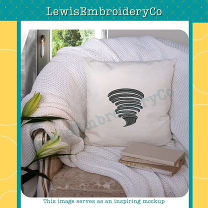 3D Puff, Tornado, Machine Embroidery Design - (PDF Tutorial Included)