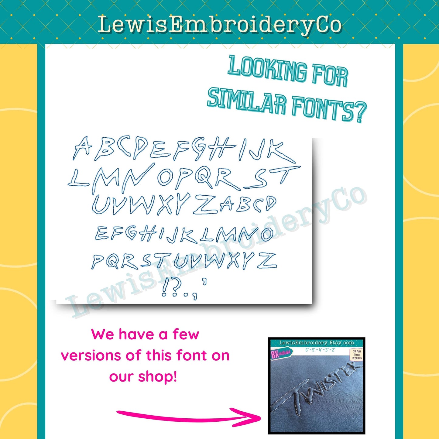 Twister Machine Embroidery Font - With BX - (Digital Download)