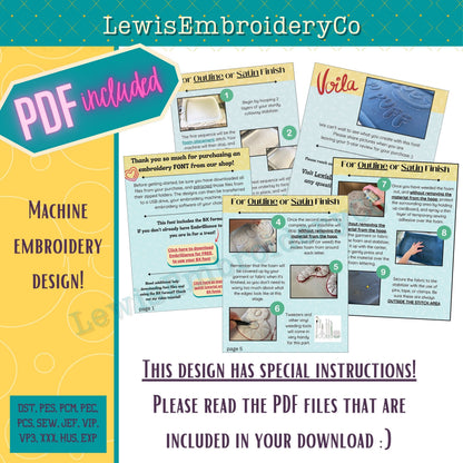 Embossed 3D Puff, Skull, Machine Embroidery Design - (PDF Tutorial Included)