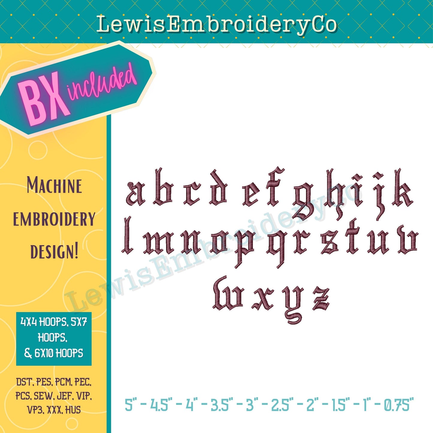 reputation Machine Embroidery Font - BX Included - (Digital Download)
