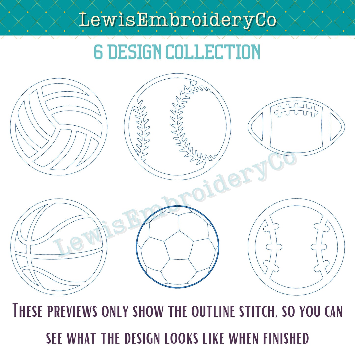 Sports Bundle, Embossed 3D Puff, Machine Embroidery Designs - (PDF Tutorial Included)