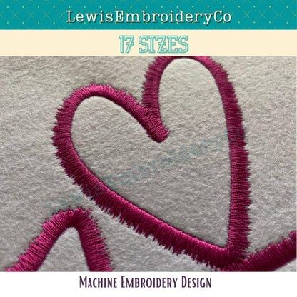 LOVE Feather Outline, Machine Embroidery Design - NOT Full Font - (Digital Download)