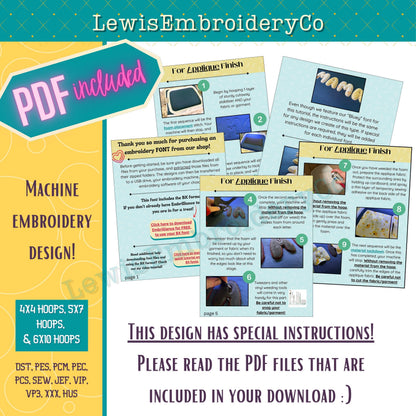 LOVE 3D Puff Applique, Machine Embroidery Design - Not Full Font - (PDF Tutorial Included)