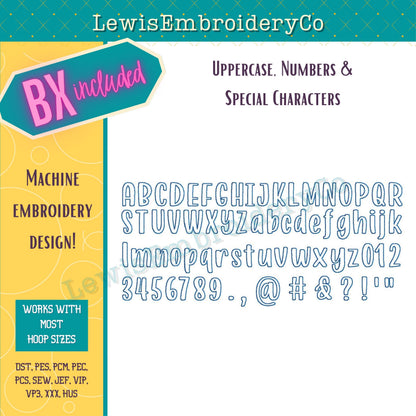 Raggy Edge Applique, Machine Embroidery Font - With BX - (PDF Tutorial Included)