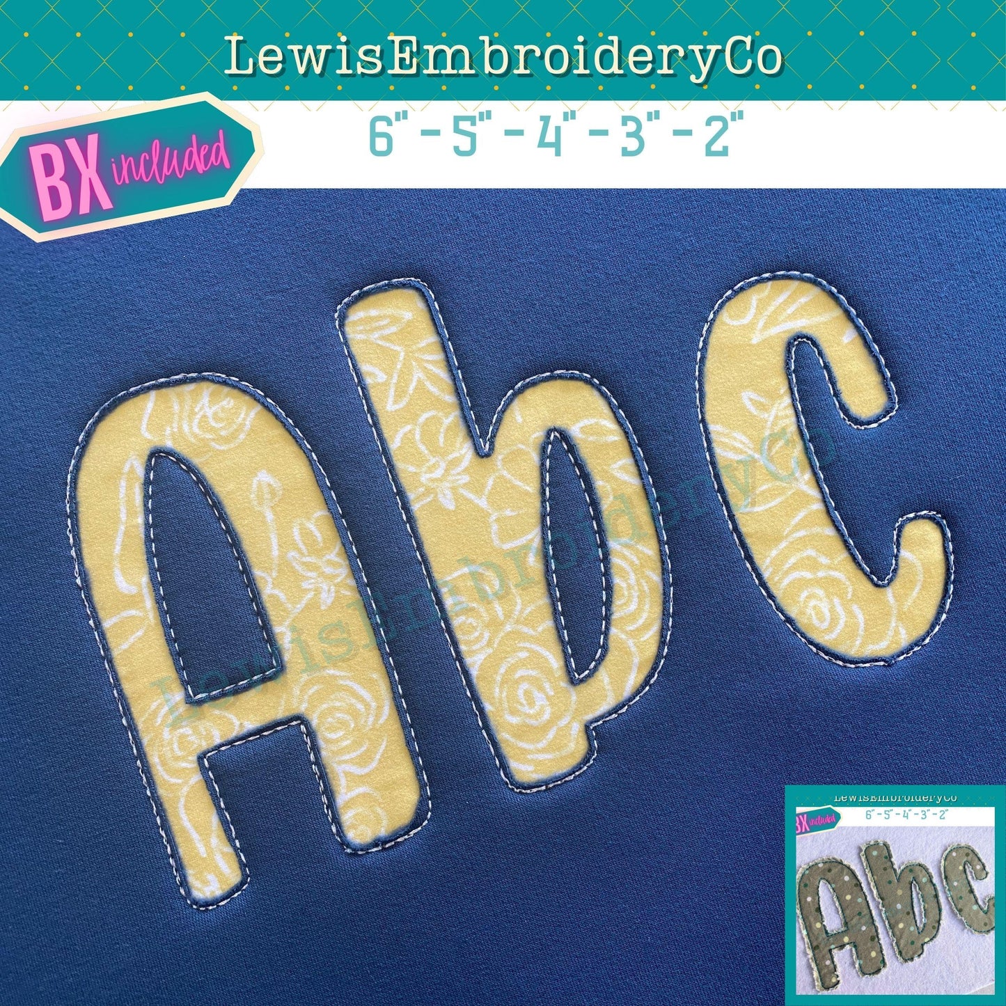 Reverse Applique, Machine Embroidery Font - with BX - (PDF Tutorial Included)