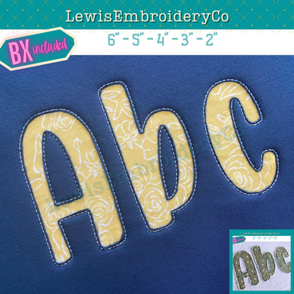 Reverse Applique, Machine Embroidery Font - with BX - (PDF Tutorial Included)