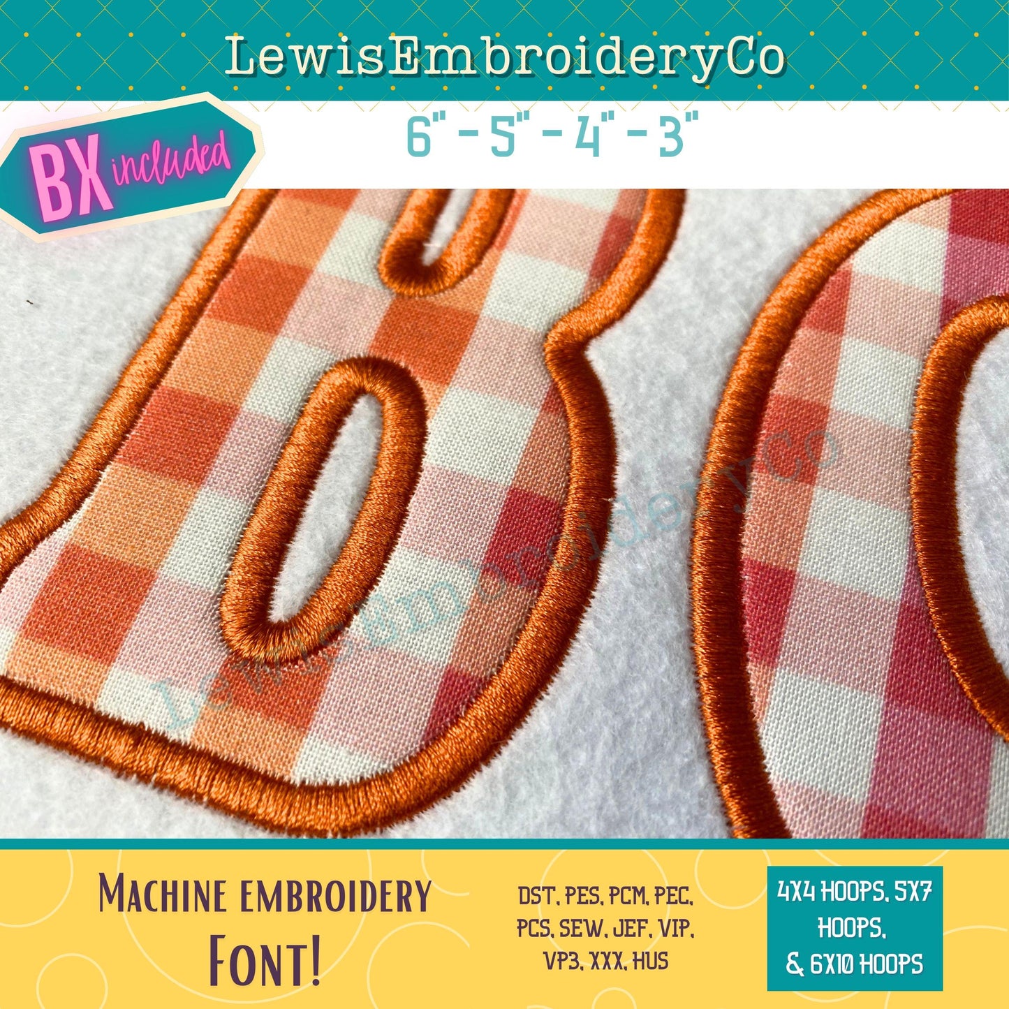 Cooper Applique, Machine Embroidery Font - With BX - (PDF Tutorial Included)