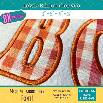 Cooper Applique, Machine Embroidery Font - With BX - (PDF Tutorial Included)