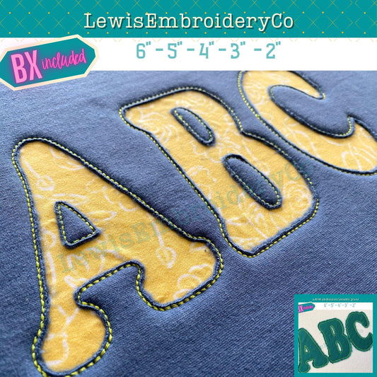 Reverse Applique, Narrow Cooper, Machine Embroidery Font - With BX - (PDF Tutorial Included)