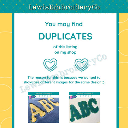 Raggy Applique, Narrow, Machine Embroidery Font - With BX - (PDF Tutorial Included)