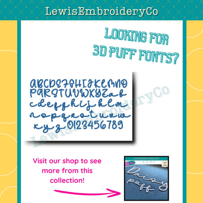 Handwritten Script, Machine Embroidery Font - With BX - (PDF Tutorial Included)