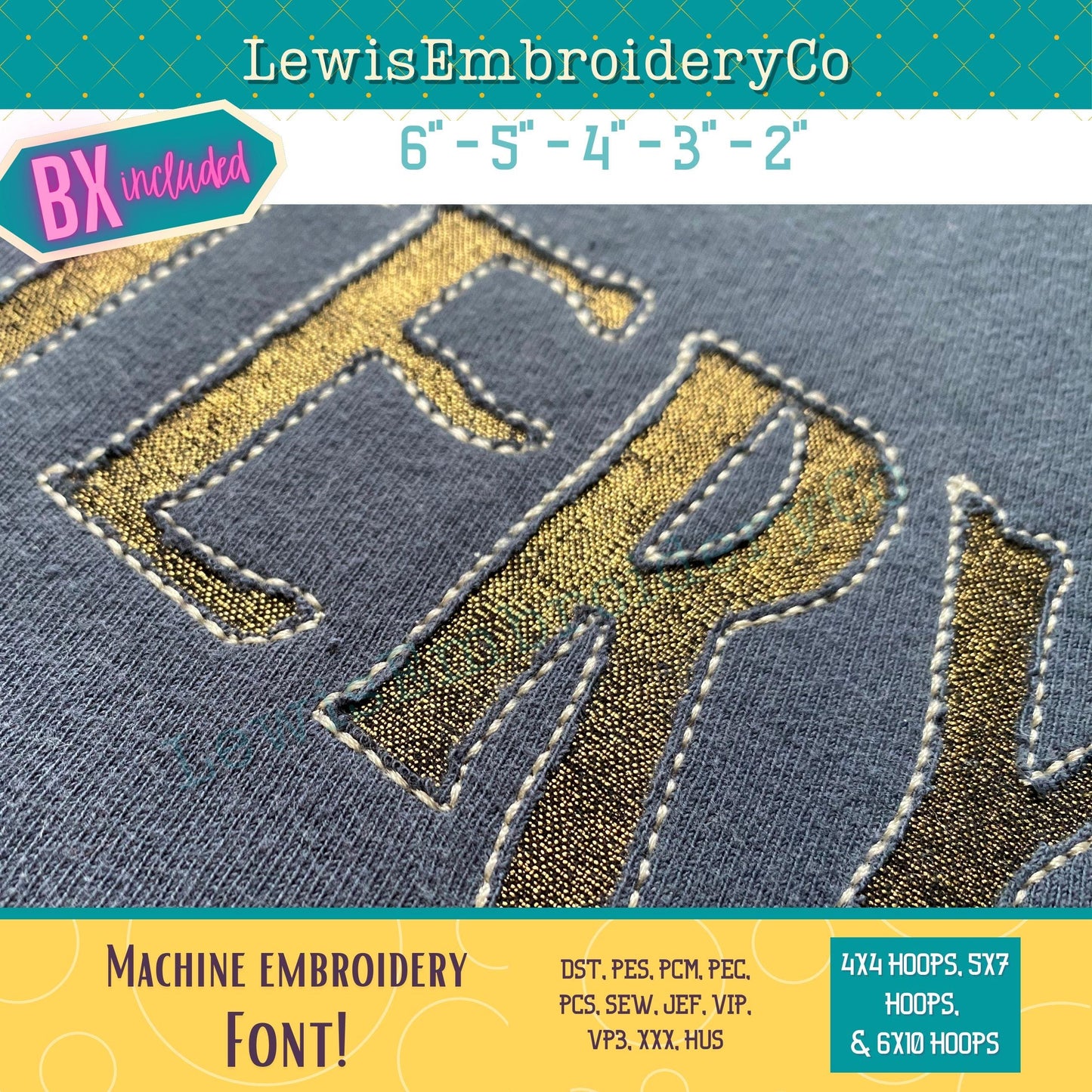 Reverse Applique, Strange, Machine Embroidery Font - With BX - (PDF Tutorial Included)
